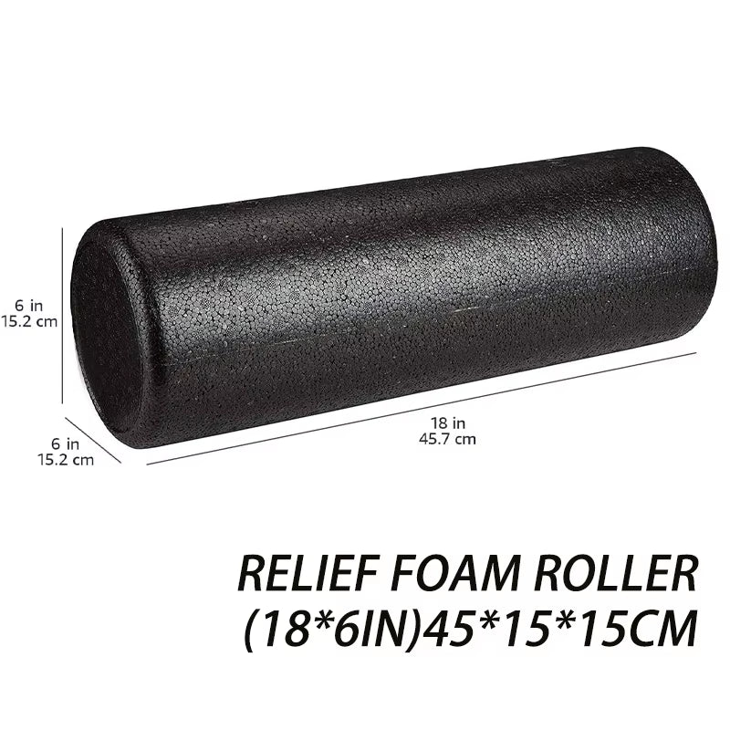 High Density Foam Rollers Firm Full Body Athletic Massage Tool for Back Stretching Yoga Pilates Post Workout Muscle Recuperation